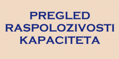 Pregled raspoloživosti kapaciteta